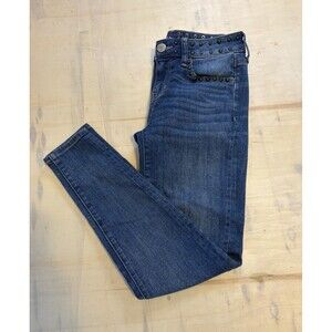 American Eagle Outfitters Low Rise Women Size 2 Petite Short Blue Jeans Jeggings